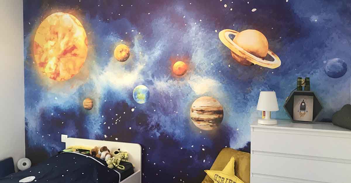 Papier Peint Panoramique enfant Astronomie et Espace