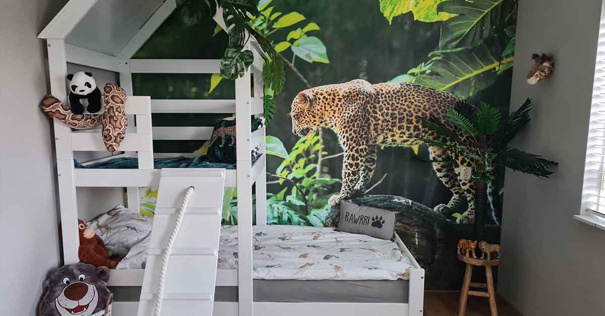 Papier Peint Panoramique avec un léopard