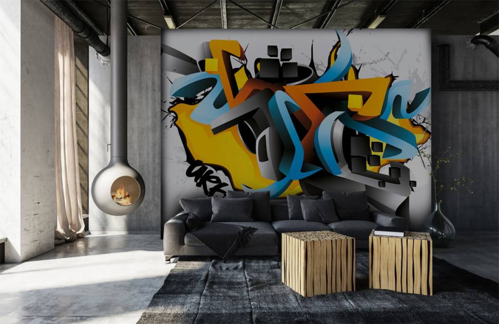 Graffiti - Graffitis 3D - Chambre d'adolescent 6