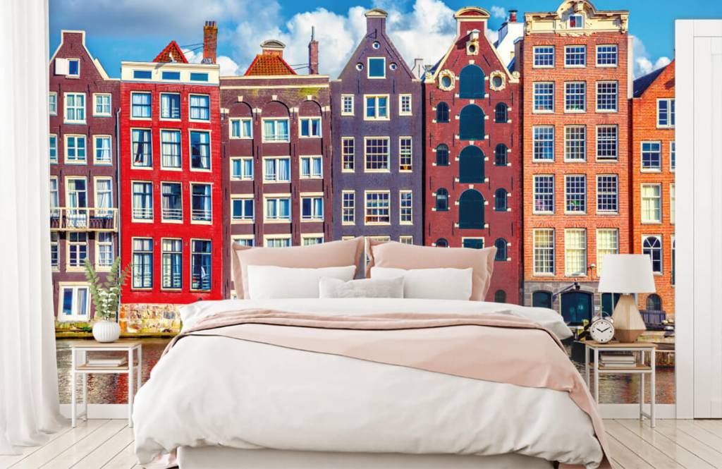 Papier peint Villes - Maisons d'Amsterdam - Chambre à coucher 2