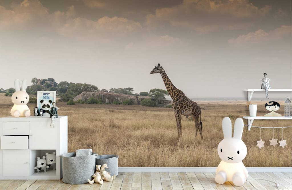 Animaux - Girafe dans la savane - Chambre à coucher 6