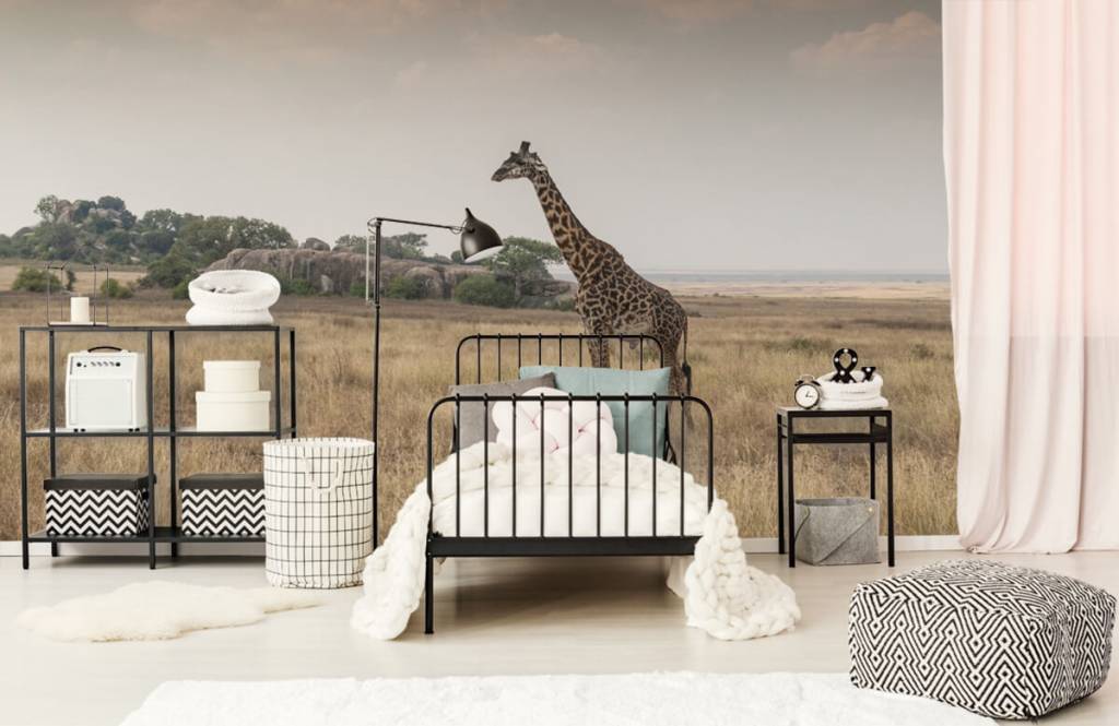 Animaux - Girafe dans la savane - Chambre à coucher 7