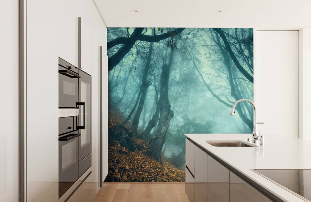 Papier peint de la forêt - Forêt mystérieuse - Chambre à coucher 4