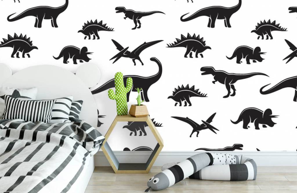 Dinosaures - Dinosaure noir  - Chambre d'enfants 3