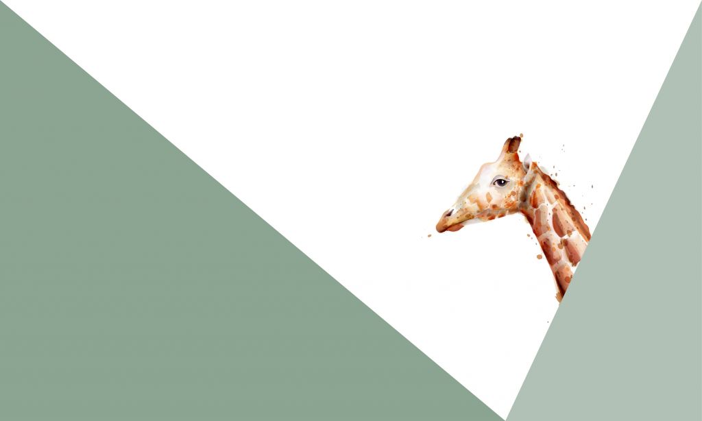 Triangles verts avec girafe