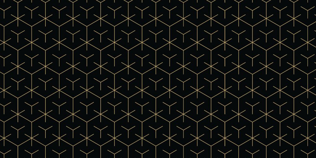Motif Hexagones géométriques, noir