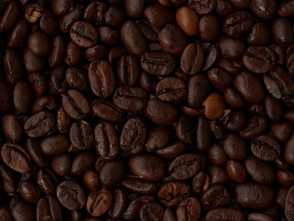Grains de café en gros plan