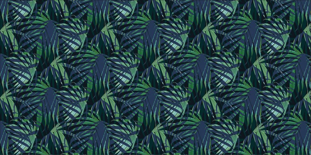 Feuilles de palmier vertes