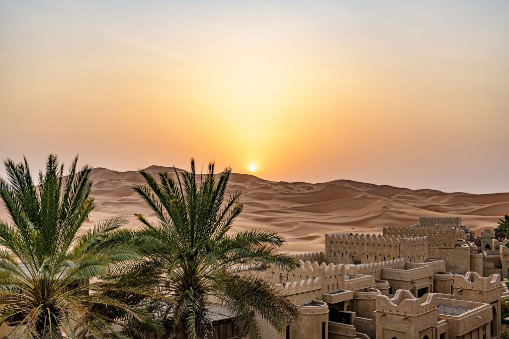 Abu Dhabi au coucher du soleil