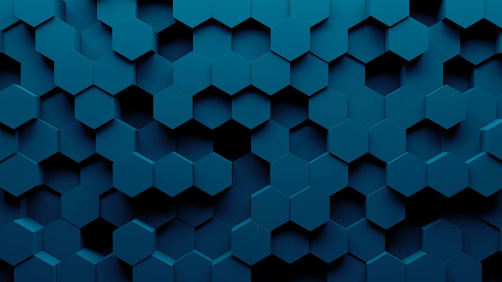 Hexagones bleu foncé