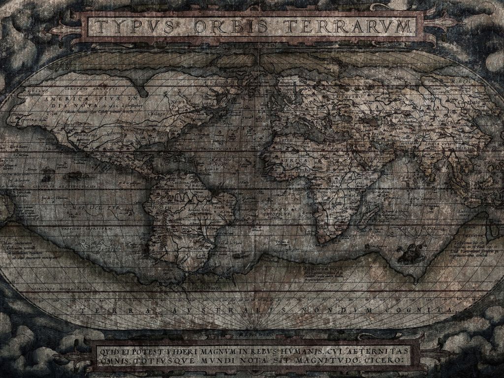 Carte du monde en latin