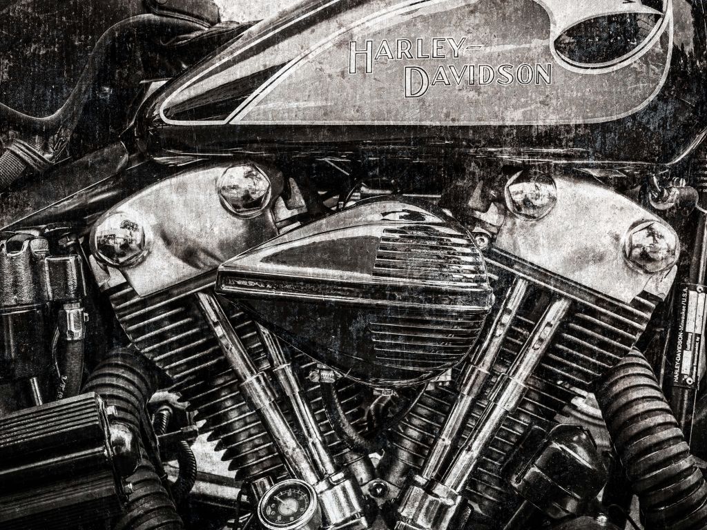 Harley davidson en gros plan