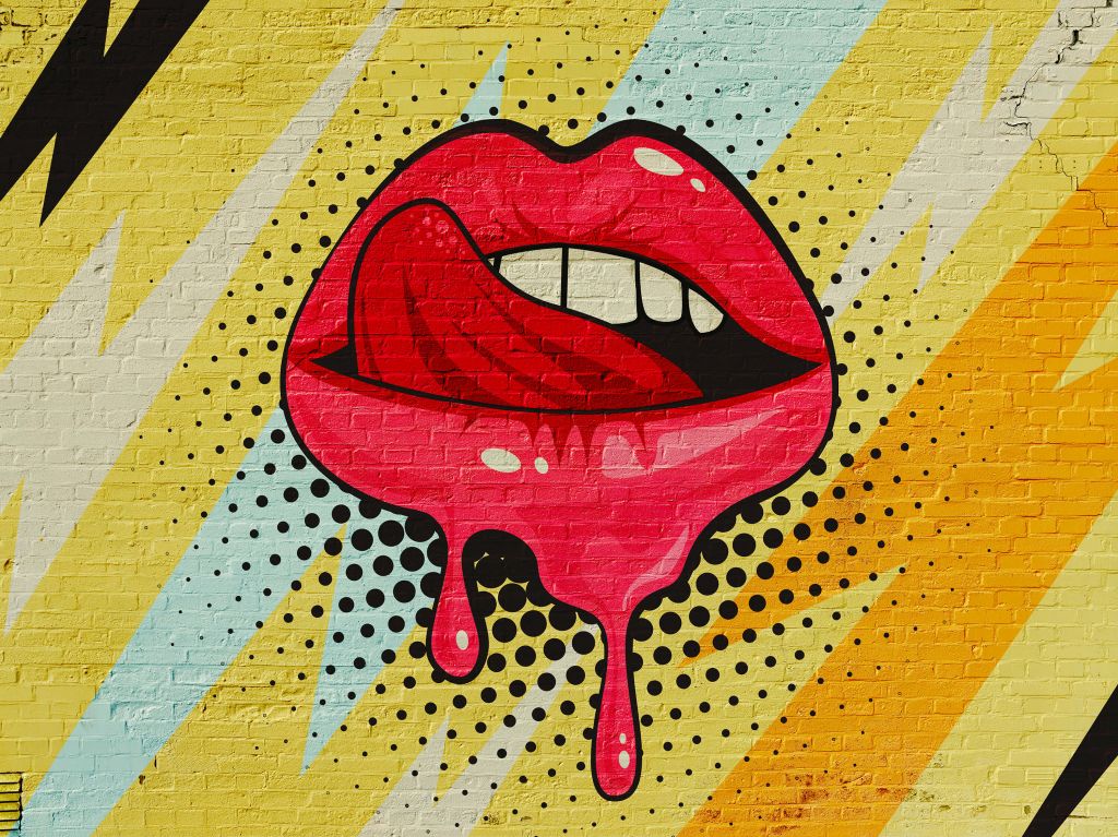 Graffiti d'une bouche