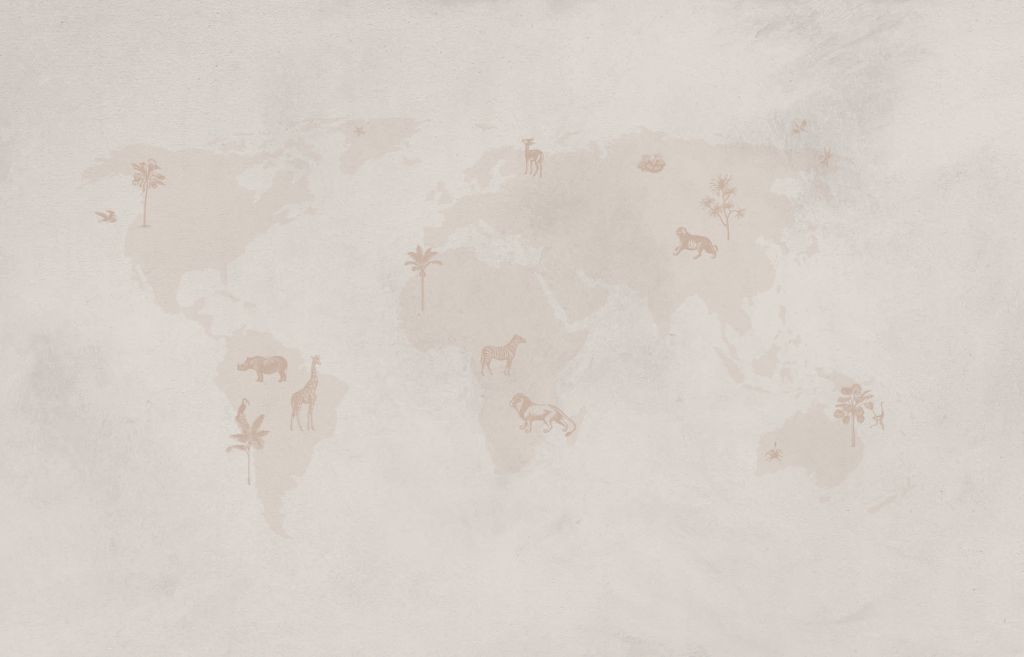 Croquis de la carte du monde taupe