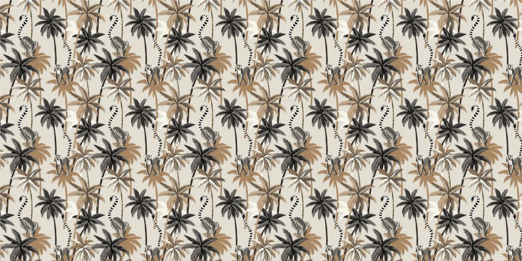 Lémuriens à queue en anneau dans les arbres