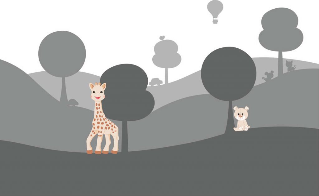 Sophie la girafe® dans les collines