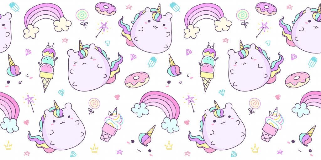 Licornes avec des glaces