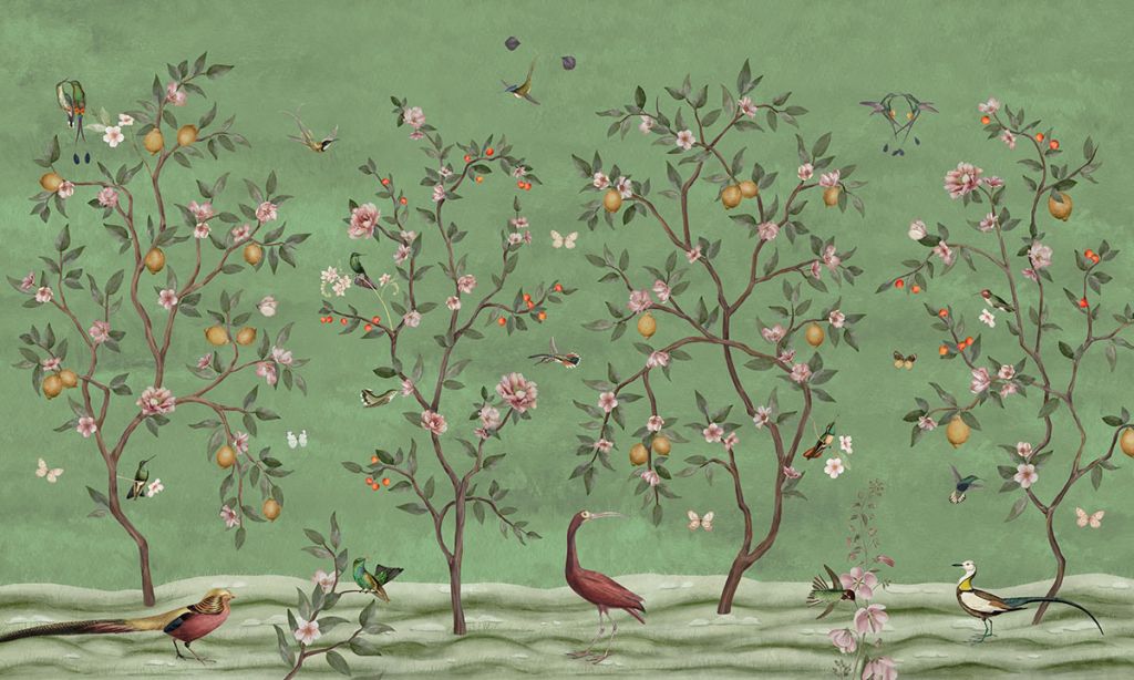 Lemon Tree Chinoiserie - Green