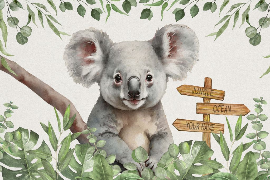 Bébé koala dans la jungle