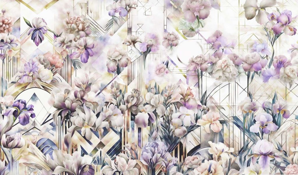 Immenses&#x20;iris&#x20;aquarelle&#x20;violets