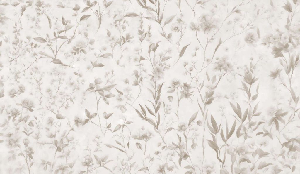 Herbier délicat - brun doux