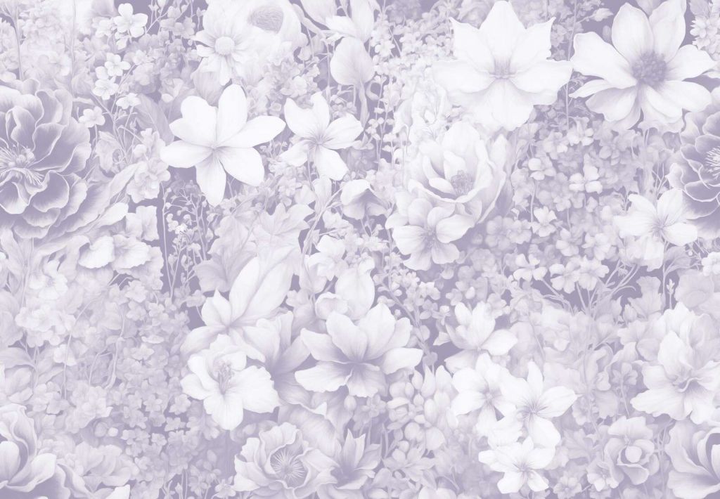 Festival de fleurs sans couture - violet doux