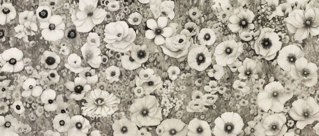 Conte de pavot monochrome vert foncé