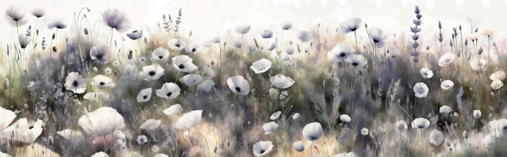 Danse de fleurs sauvages - bleu