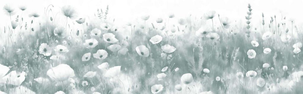 Danse de fleurs sauvages - vert foncé