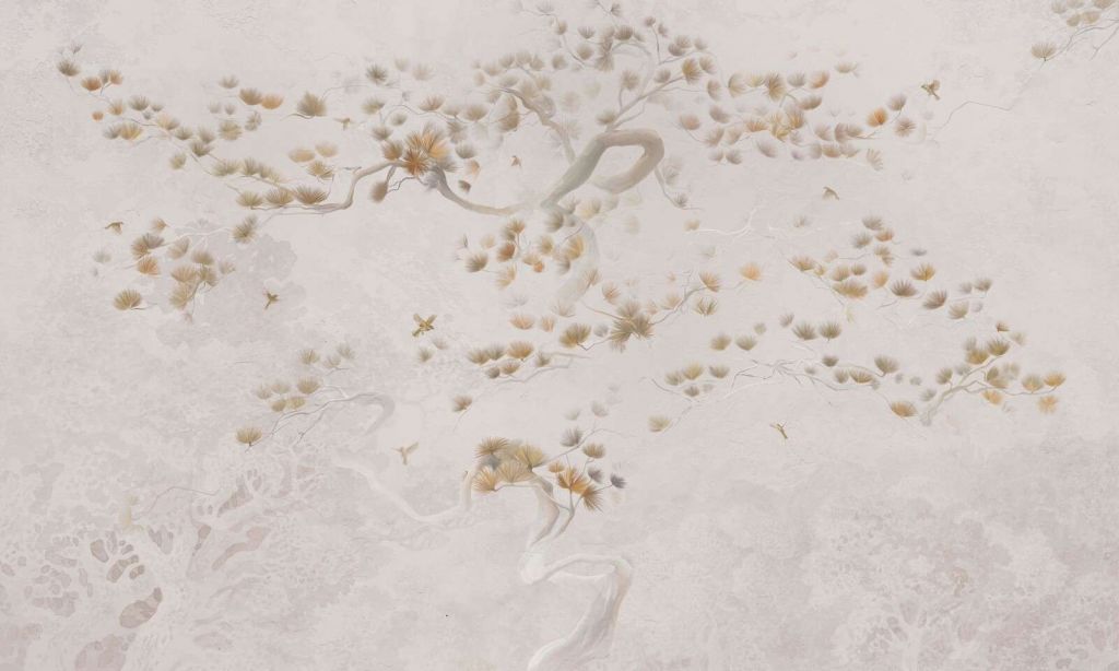 Art de l'arbre en fleurs - Beige