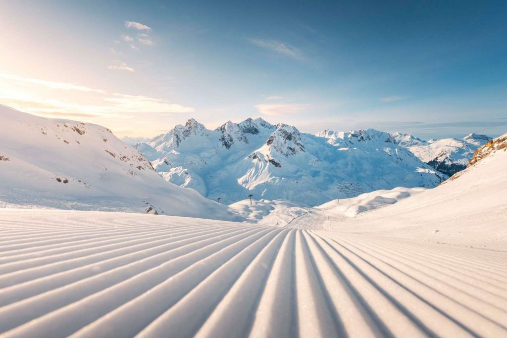 Aube sur des pistes fraîches