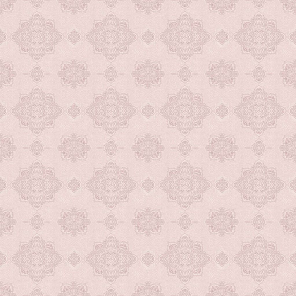 motif oriental médaillon rose pâle
