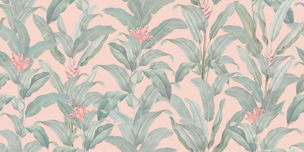 Héliconia tropicale en rose poudré