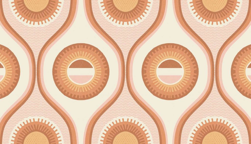 Rayons de soleil rétro dans des tons chauds