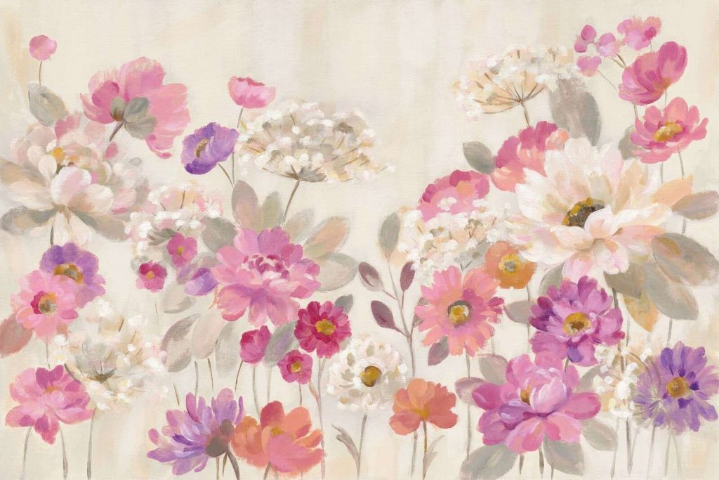 Romantique épanouissement floral en pastel.