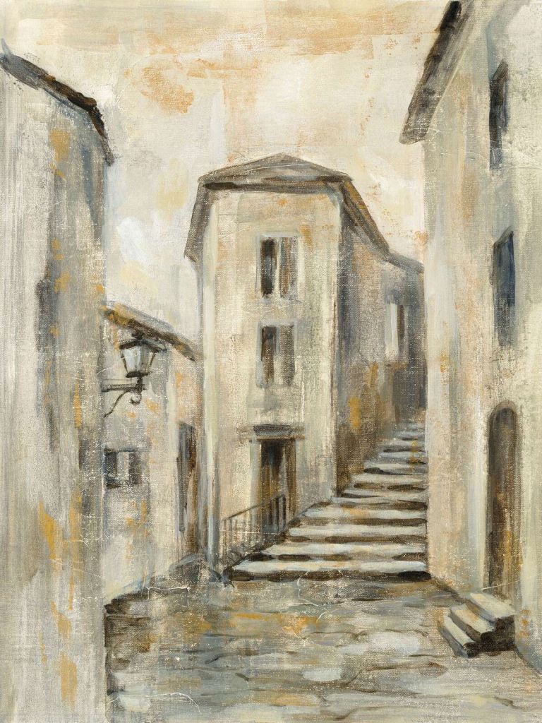 Escaliers de pierre dans une ruelle méditerranéenne