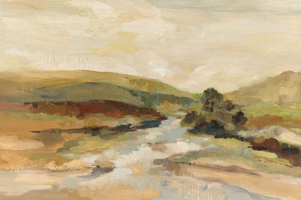 Rivière coulant entre des collines