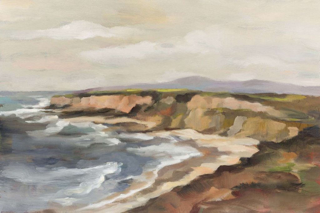 Falaises du sud sur la mer écumeuse