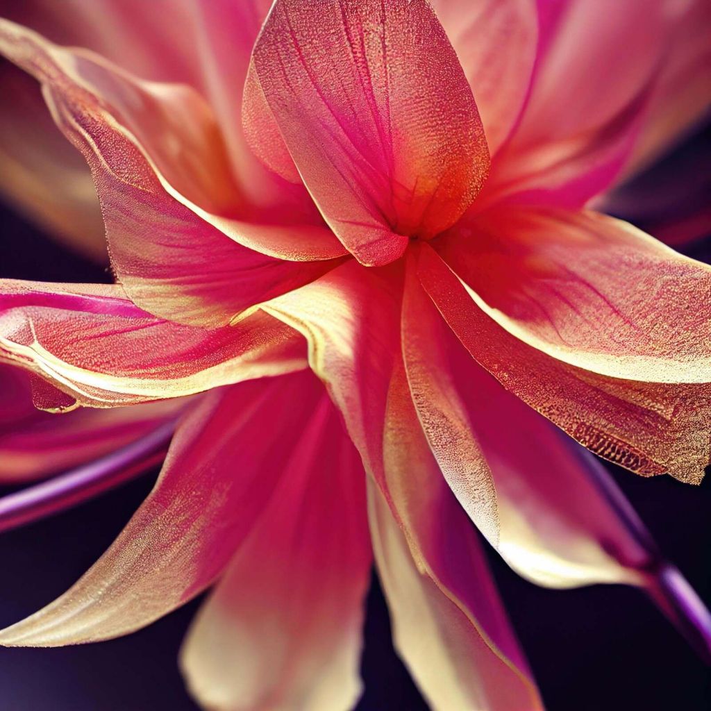 Fleur de Rose Trémière Macro 1