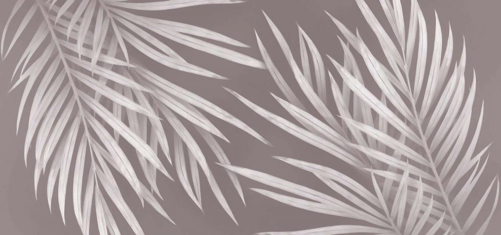 Feuilles de palmier claires taupe