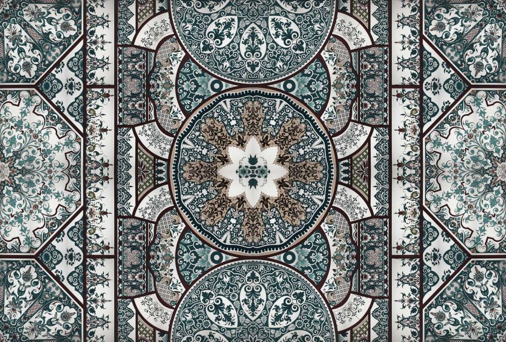 Mandala de carreaux verts