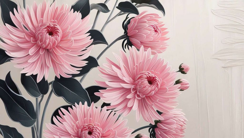 Douce splendeur des chrysanthèmes roses