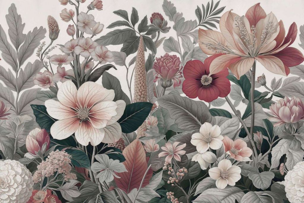 Fleurs artistiques dans des tons terreux doux