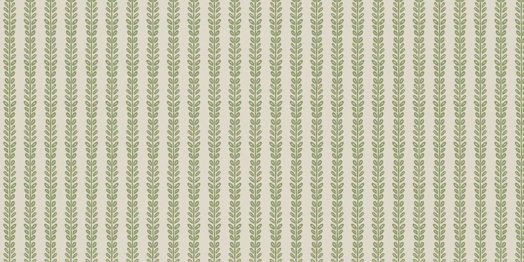 vrilles feuillues vert olive en rayures