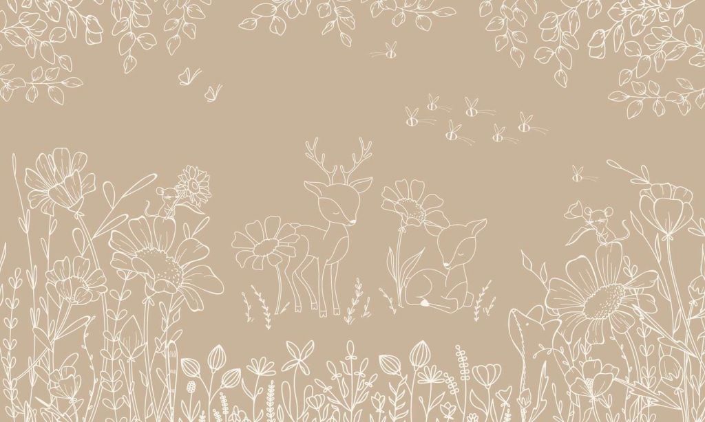 Deer Doodles - brown