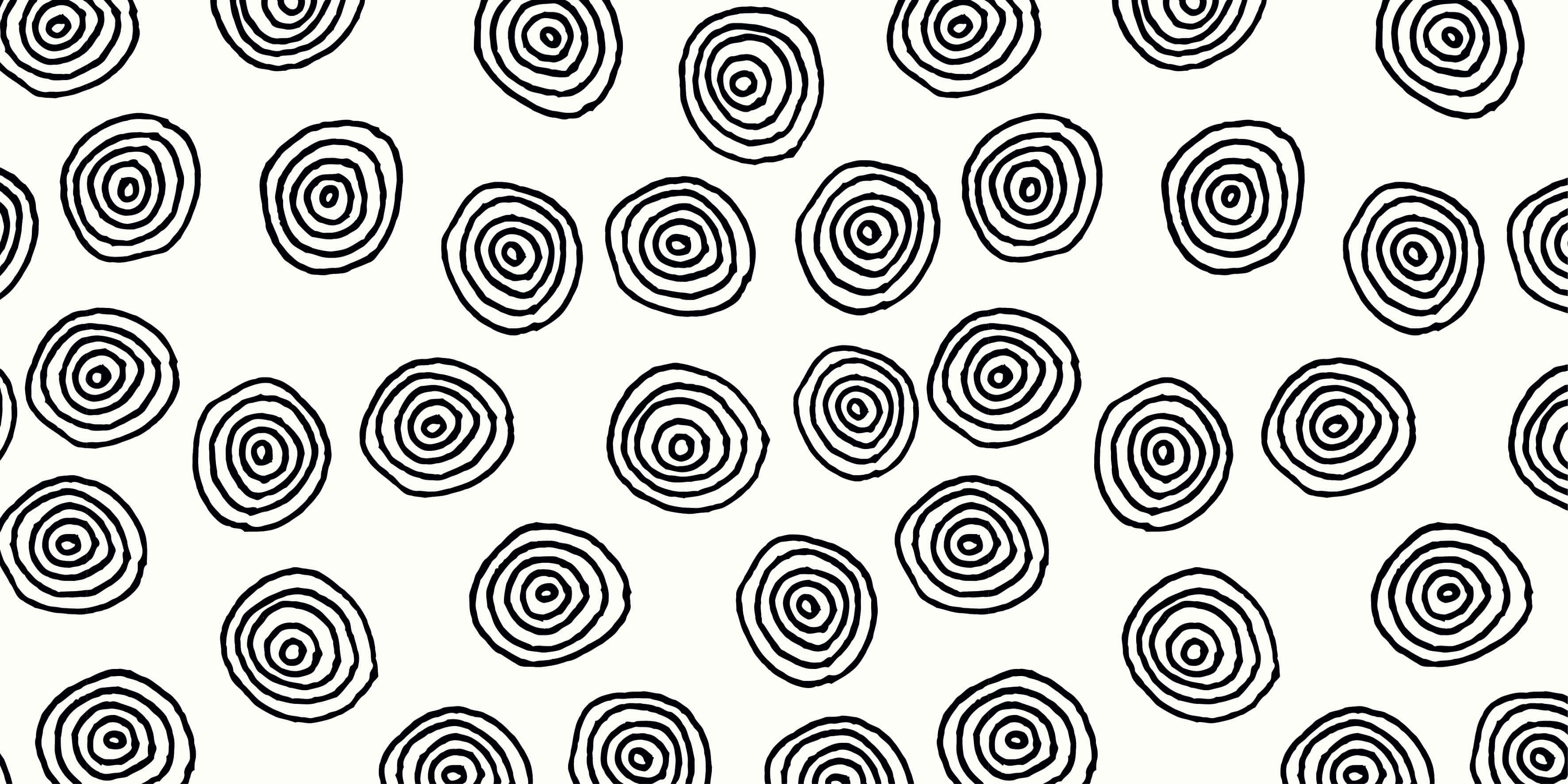 Abstrait - Cercles abstraits en noir et blanc - Salle de Loisirs
