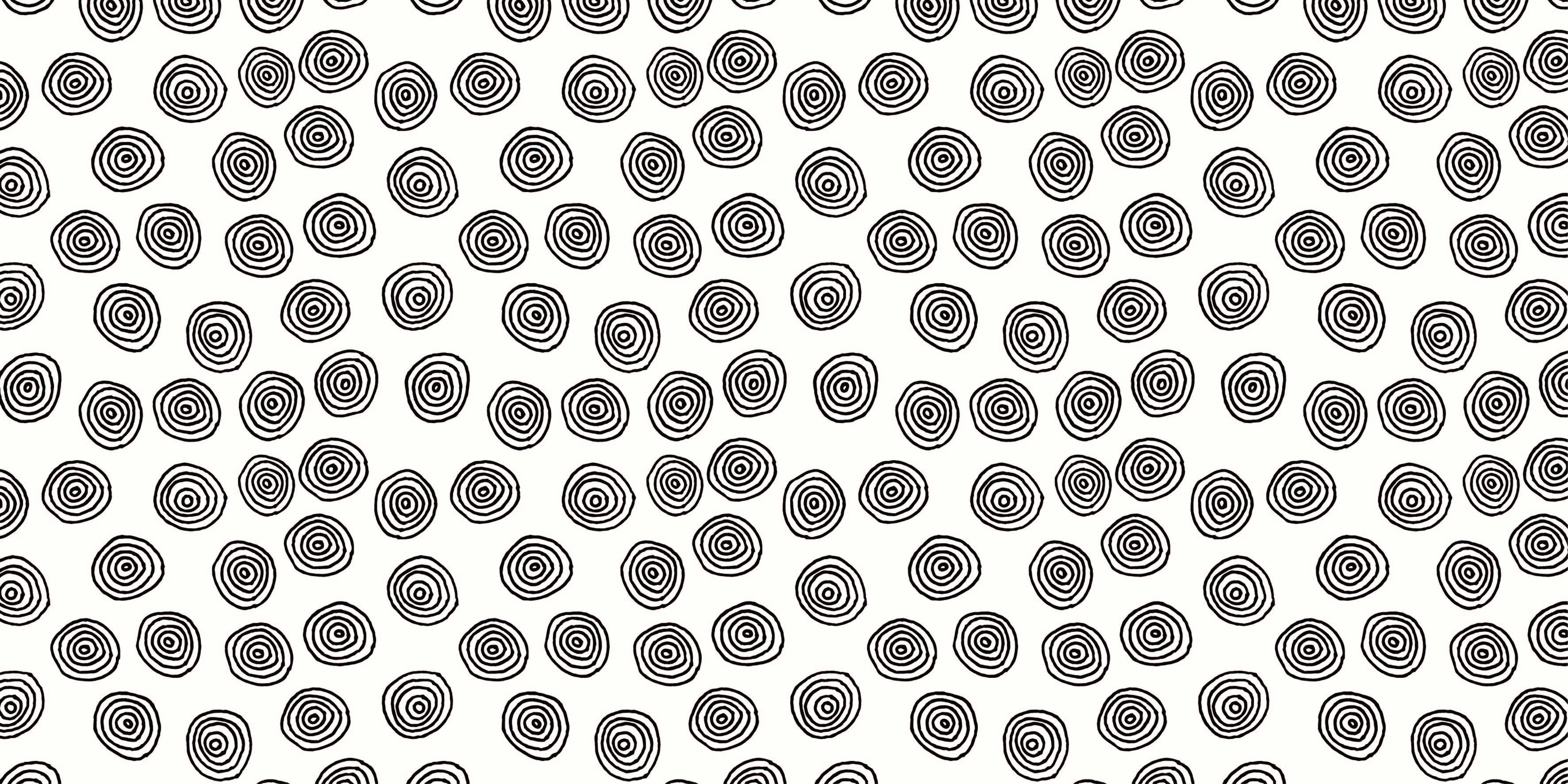 Abstrait - Cercles abstraits en noir et blanc - Salle de Loisirs