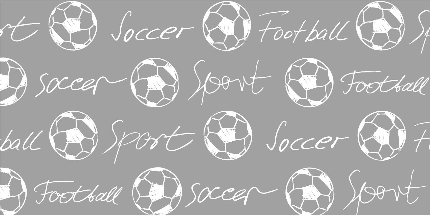 Papier peint de football - Ballons de football et texte - Chambre d'enfants