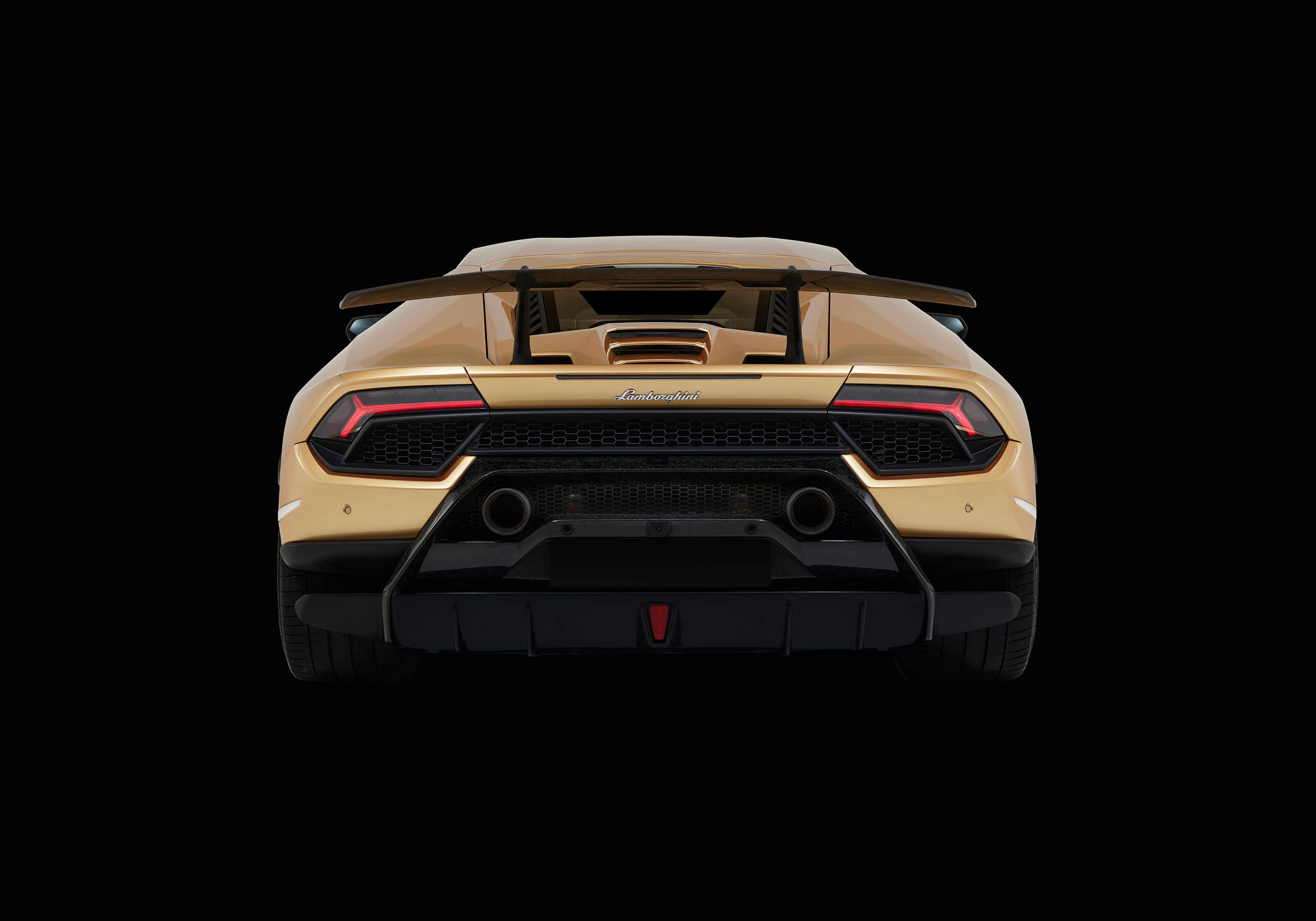Wallpaper Lamborghini Huracán - Arrière, noir
