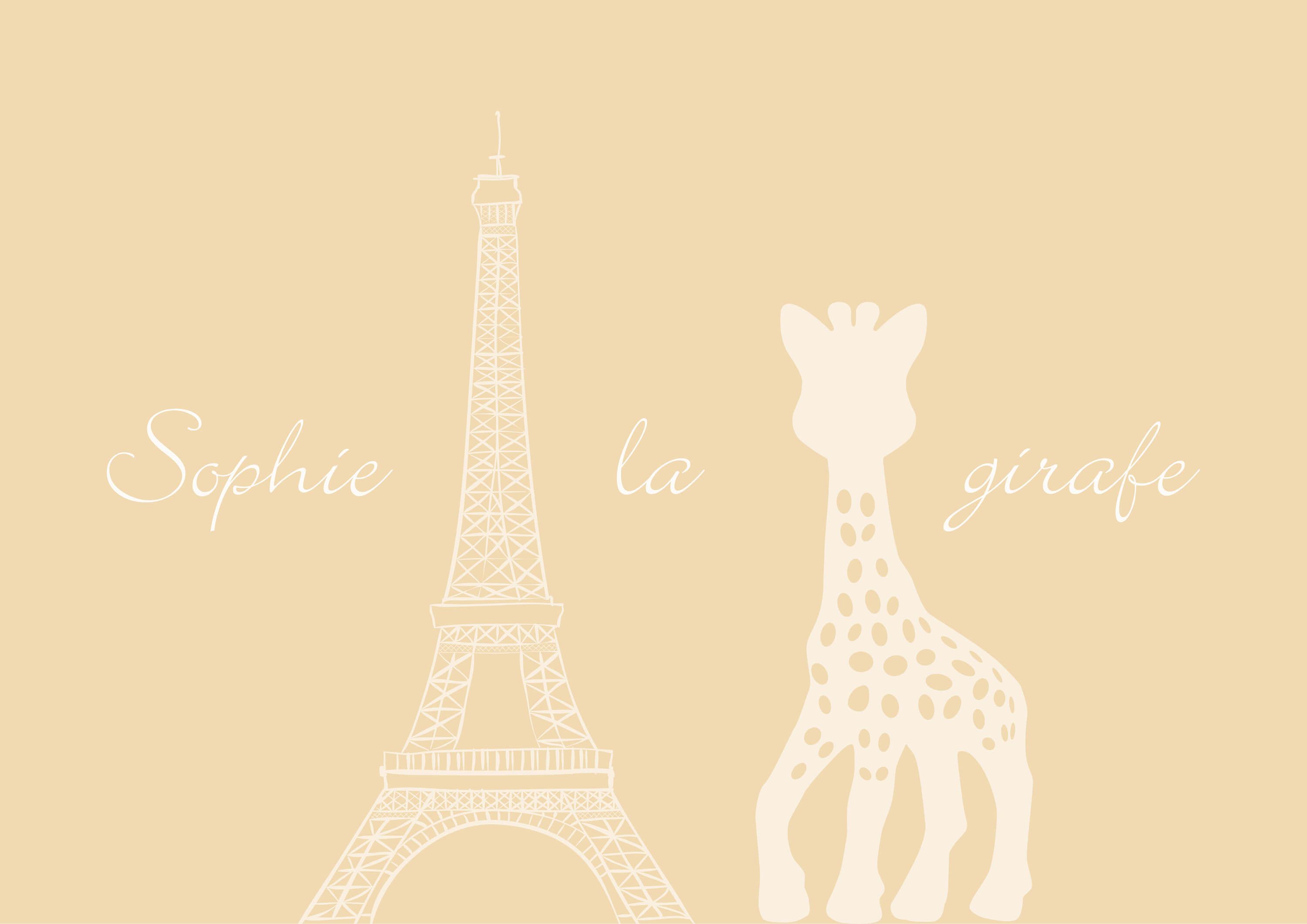 wallpaper Sophie la girafe® à la Tour Eiffel
